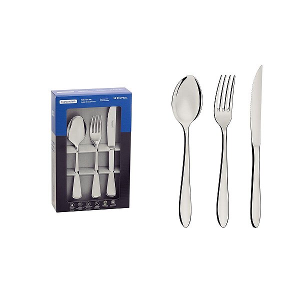 Faqueiro Aco Inox 12Pcs Satri Tramontina 66982624