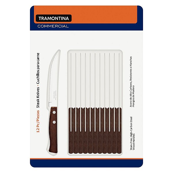 Faca Churrasco Fruta Inox 12Pc Tradicio Tramontina 22299068