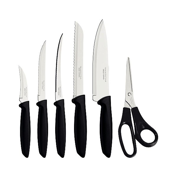 Jogo Facas Inox 6Pc Plenus Preto Tramontina 23498073