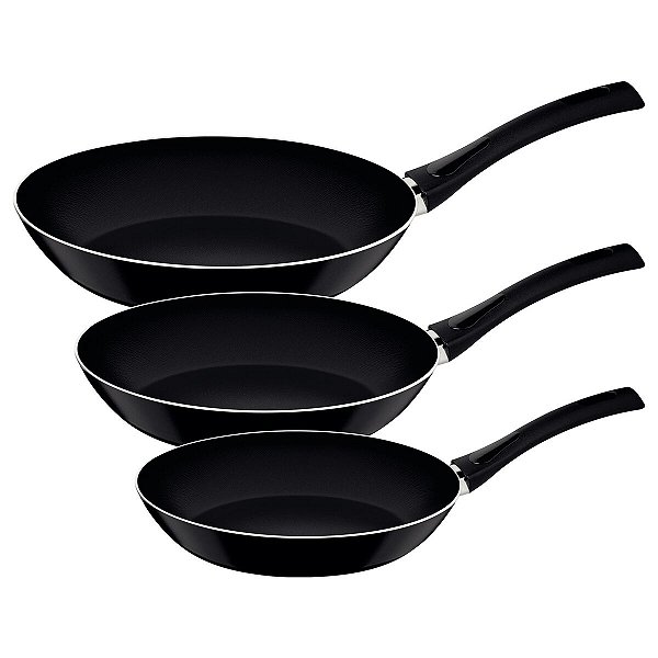 Jogo Frigideira Alum 3Pc Everyday Preto Tramontina 27899184