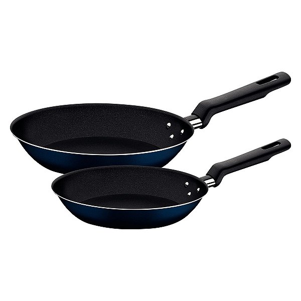 Jogo Frigideira Alum 2Pc Ravena Azul Tramontina 27899285