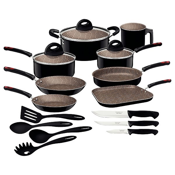Kit Cozinha Alum 18Pc Preto Tramontina 27899355