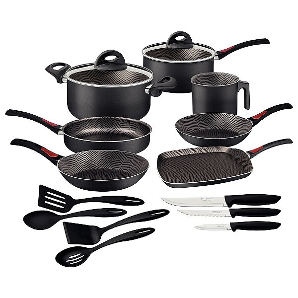 Kit Cozinha Alum 16Pc Preto Tramontina 27899357