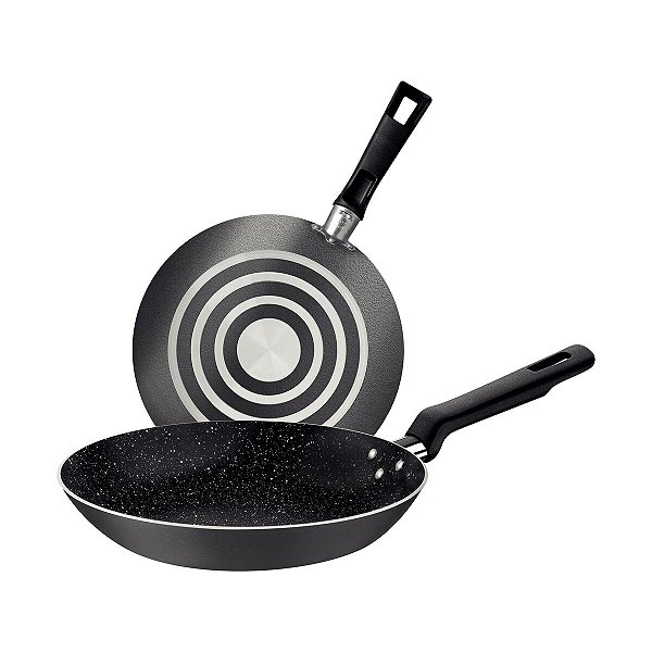 Jogo Frigideiras Alum 2Pc Preto Tramontina 27899368