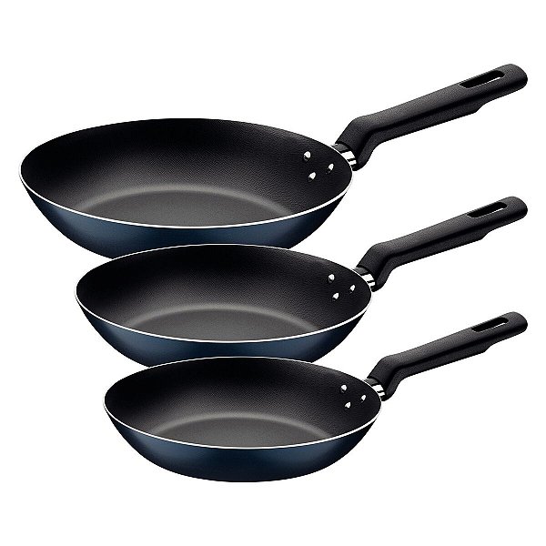 Jogo Frigideiras Alum 3Pc Azul Tramontina 27899413