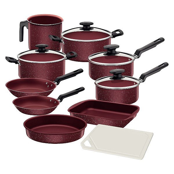 Jogo Panelas Alum 10Pc Turquia Vermelho Tramontina 27899426