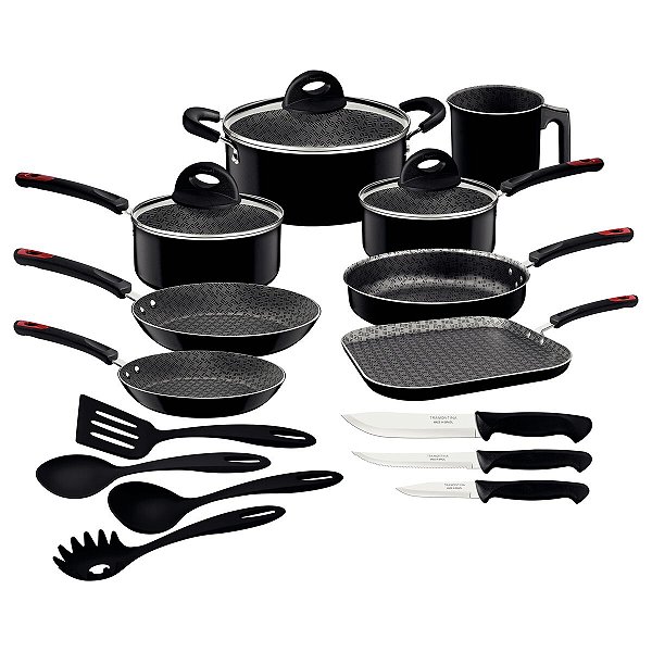 Kit Cozinha 18Pc Preto Tramontina 27899427