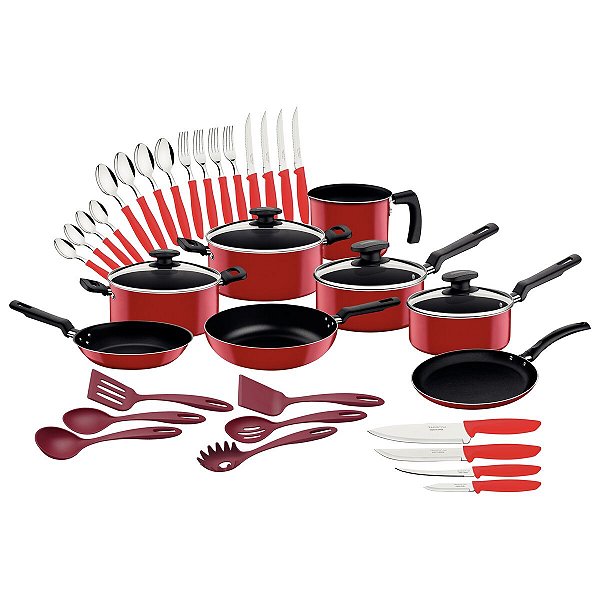 Kit Cozinha 38Pc Loreto Vermelho Tramontina 27899428