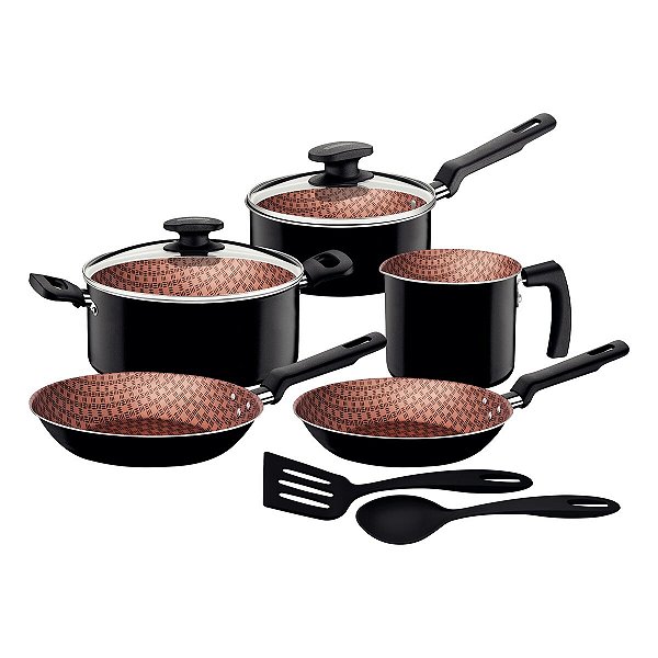 Jogo Panelas Alum 9Pc Loreto Preto Tramontina 27899431