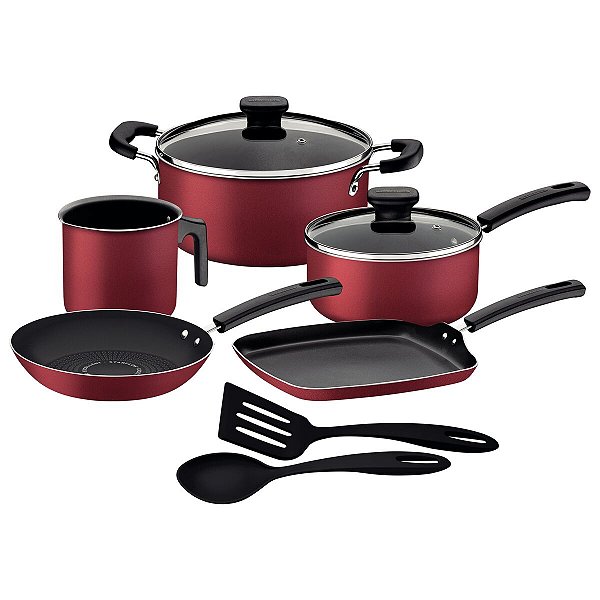 Kit Cozinha Alum 9Pc Vermelho Tramontina 27899434
