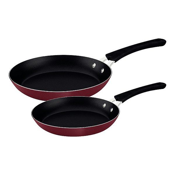 Jogo Frigideiras Alum 2Pc Vermelho Tramontina 27899469