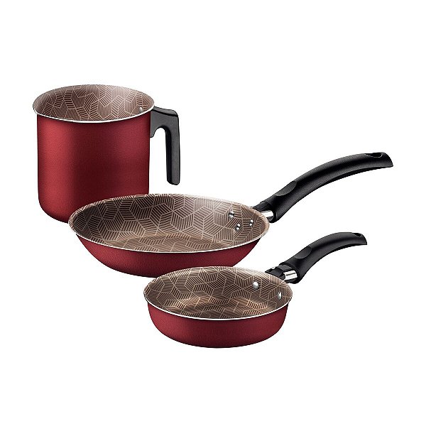 Conjunto Starflon 3Pc Vermelho Tramontina 27899473