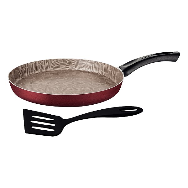 Panquequeira Alum 28Cm C/Espatu Vermelho Tramontina 27899474