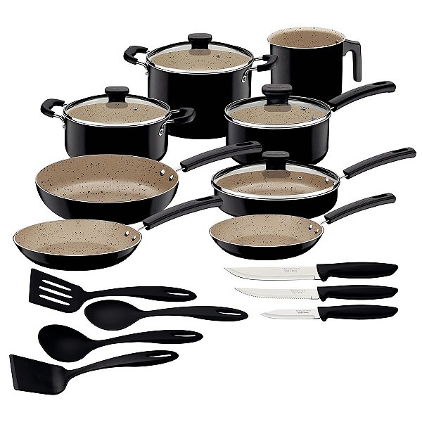 Kit Cozinha 19Pc Preto Tramontina 27899475