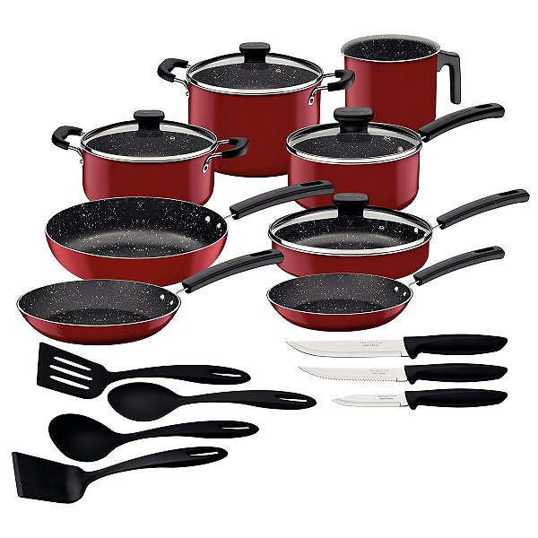 Kit Cozinha 19Pc Vermelho Tramontina 27899476