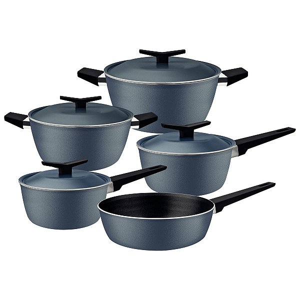 Jogo Panelas Alum 5Pc Spezia Azul Tramontina 28399130