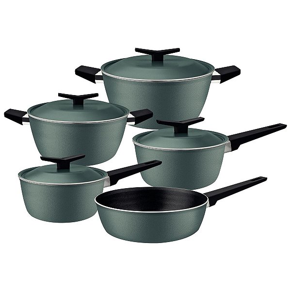 Jogo Panelas Alum 5Pc Spezia Verde Tramontina 28399230