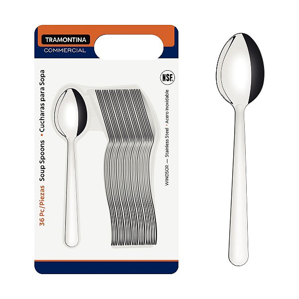 Conj Colheres Mesa Inox 36Pc Malibu Tramontina 29899457