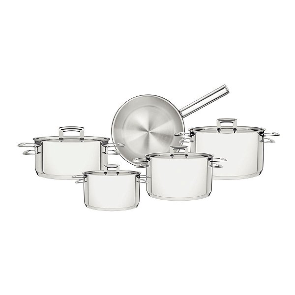 Jg Panelas Aco Inox 5Pcs Brava Tramontina 65400013