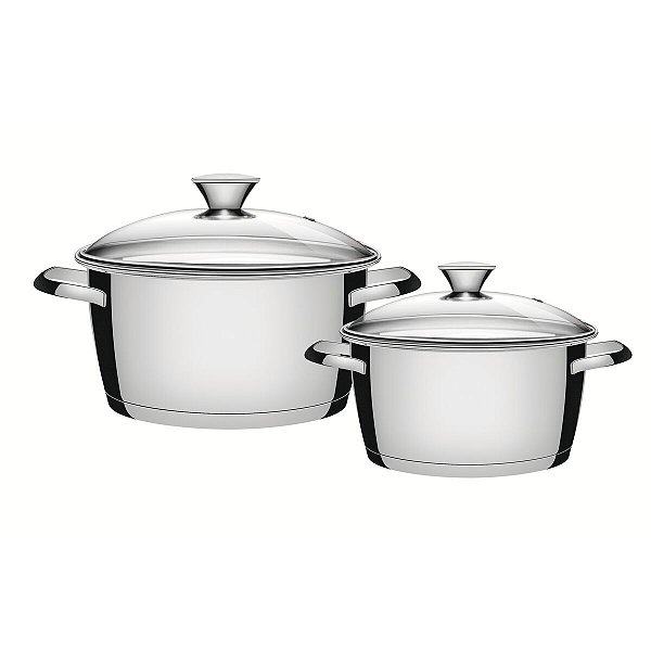 Jg Panelas Aco Inox 2Pcs Allegra Tramontina 65660237