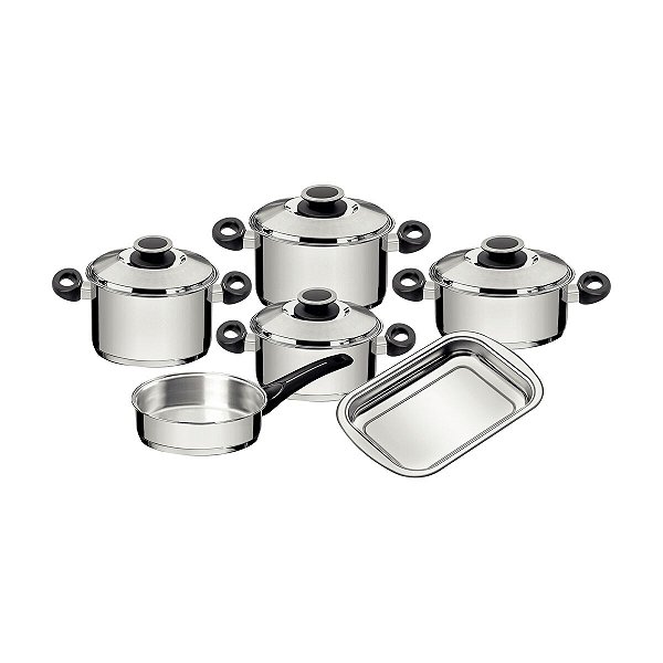 Jg Panelas Aco Inox 6Pc N Solar Baq Tramontina 65720005