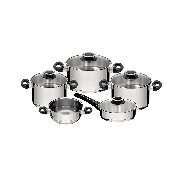 Jg Panelas Aco Inox 5Pc N Solar Baq Tramontina 65720145