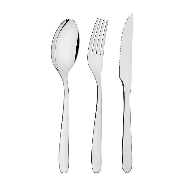 Jg Colher/Garfo/Faca Aco Inox 3Pcs Tramontina 66905376