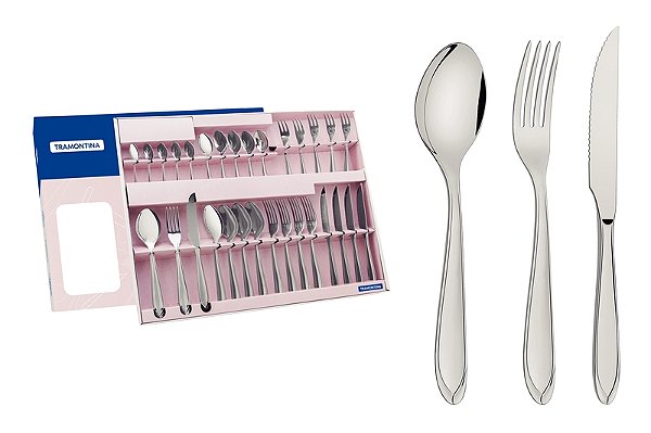 Faqueiro Aco Inox 30Pcs Laguna Tramontina 66906456