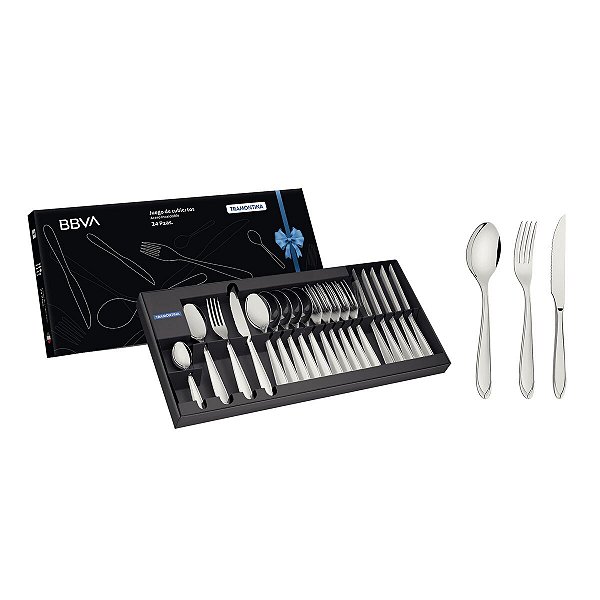 Faqueiro Aco Inox 24Pcs Laguna Tramontina 66906836