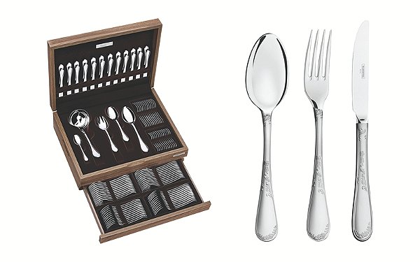 Faqueiro Aco Inox 101Pcs C/Estojo Tramontina 66929215