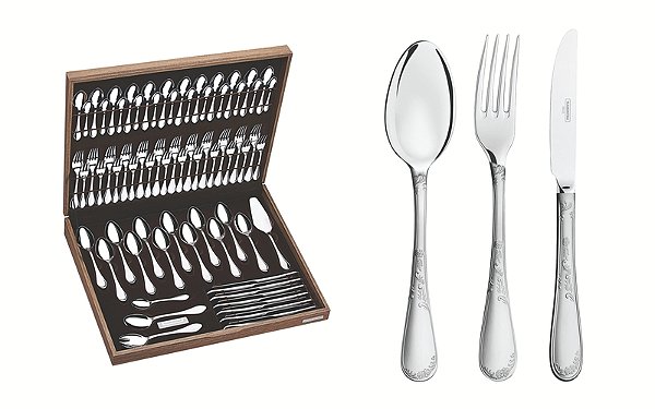 Faqueiro Aco Inox 76Pcs C/Estojo Tramontina 66929305