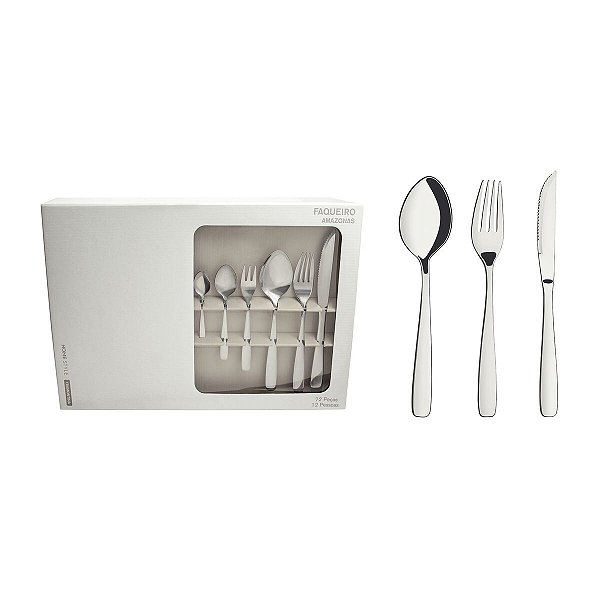 Faqueiro Aco Inox 72 Pcs Amazonas Tramontina 66960156