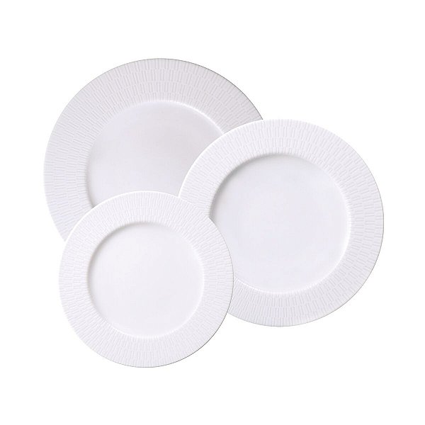 Jogo Pratos 12 Pcs Santorini Porcelana Tramontina 96589025