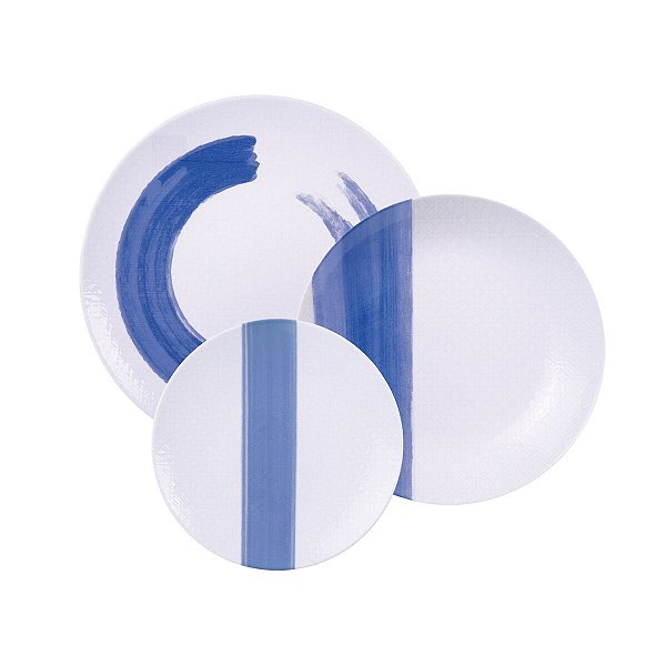 Jogo De Pratos 12 Pcs Soho Porcelana Tramontina 96589035