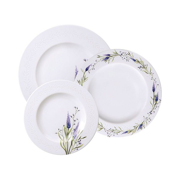 Jogo De Pratos 12 Pcs Lilla Porcelana Tramontina 96589051