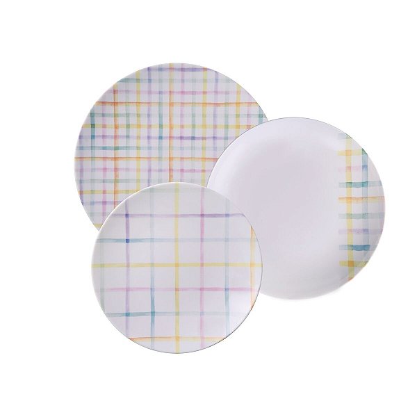 Jogo Pratos 12Pc Sweet Color Porcelana Tramontina 96589057