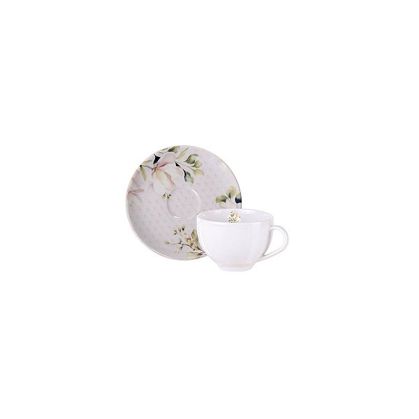 Kit Xicara Cha 250 Ml Magnolia Porcelana Tramontina 96950214