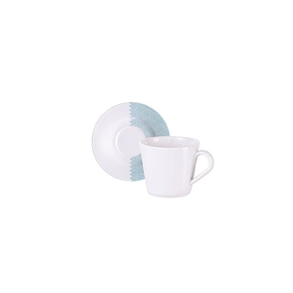 Kit Xicara Cha 185 Ml Aquarius Porcelana Tramontina 96950269