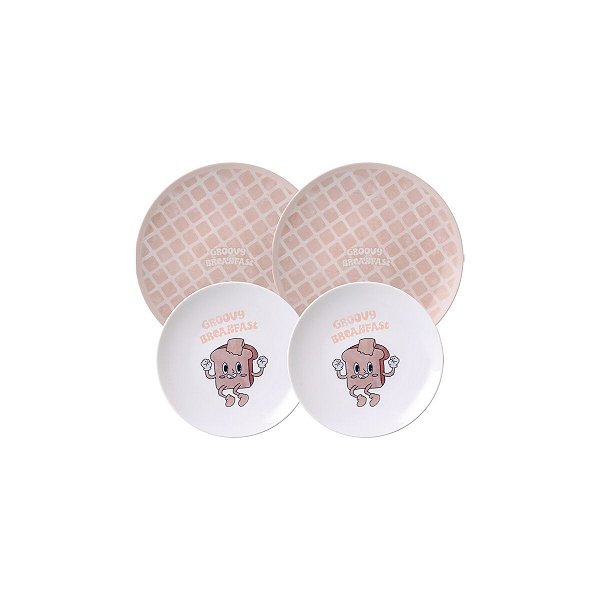 Kit Pratos 4Pcs Groovy Porcelana Tramontina 96950281