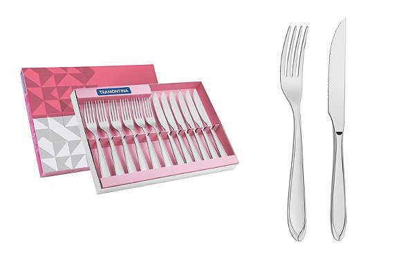 Jg Aco Inox P/Churrasco 12Pcs Tramontina 66907630