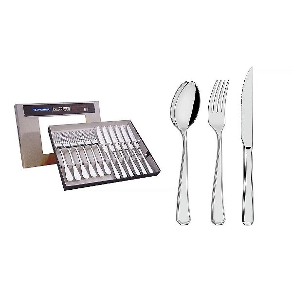 Jg Aco Inox P/Churrasco 12Pcs Tramontina 66912634