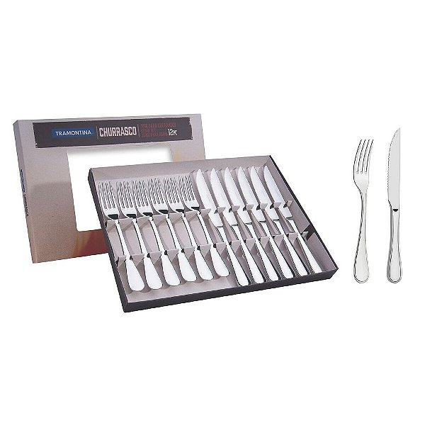 Jg Aco Inox P/Churrasco 12Pcs Tramontina 66925634