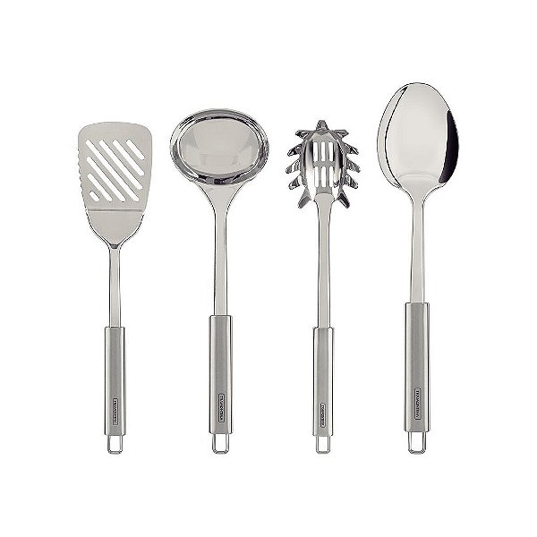 Cj Utensilios Aco Inox 4Pcs Marffim Tramontina 66809014