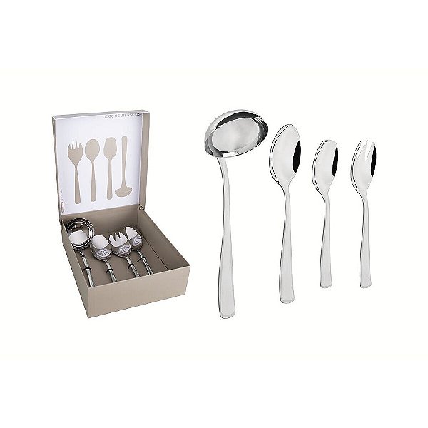 Jg Utensilios Aco Inox 4Pcs Pacific Tramontina 66962163