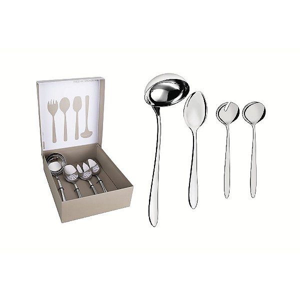 Jg  Utensilios Aco Inox 4Pcs Satri Tramontina 66982163