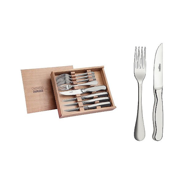 Jg Aco Inox P/Churrasco C/Ser 8 Pcs Tramontina 66928613