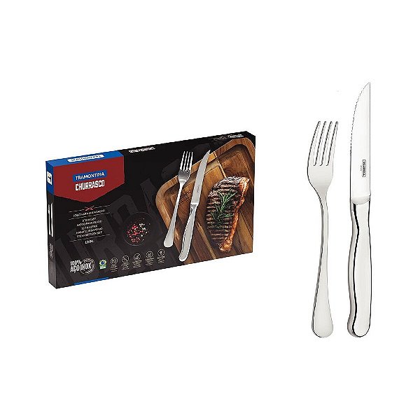 Jg Aco Inox P/Churrasco 12P Zurique Tramontina 66986635