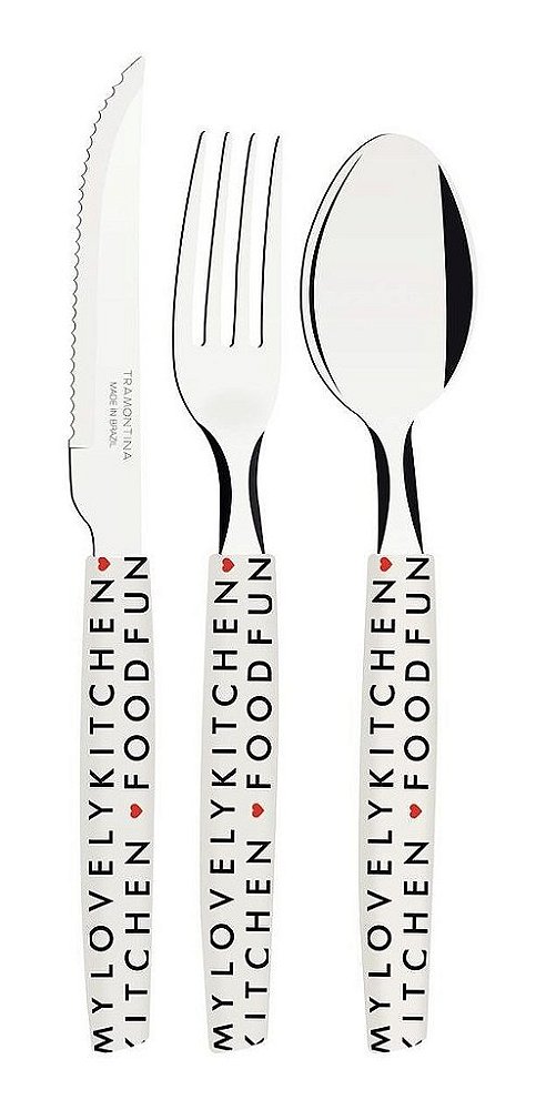 144 Talher Inox My Lovely Branco Tramontina 29899097