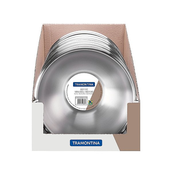 6 Display Bowl Preparo Inox Lar Cucina Tramontina 61224245