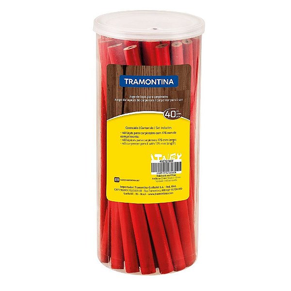 40 Jogo de Lápis Carpinteiro 40pc Tramontina 43272900